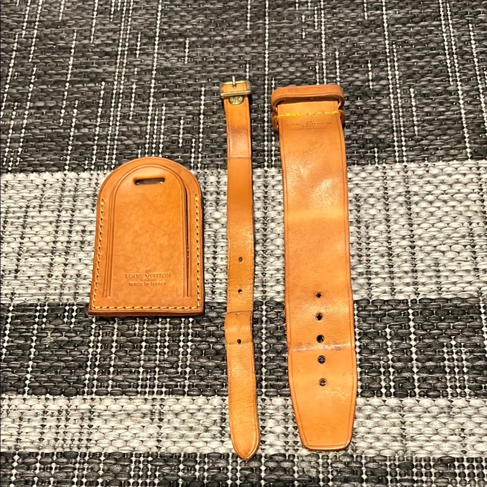 LOUIS VUITTON Vachetta Leather Strap Set